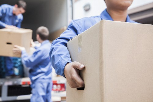 House movers working on a residential move in Colindale