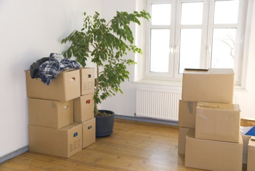 Loading furniture into a van for a local Colindale move