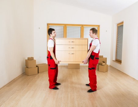 Colindale home move preparation with boxes and furniture
